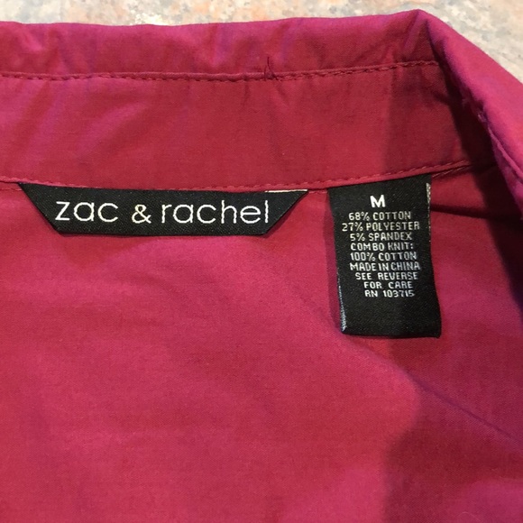 DONATED - 
EUC Zach & Rachel Wine Blouse - Picture 8 of 11
